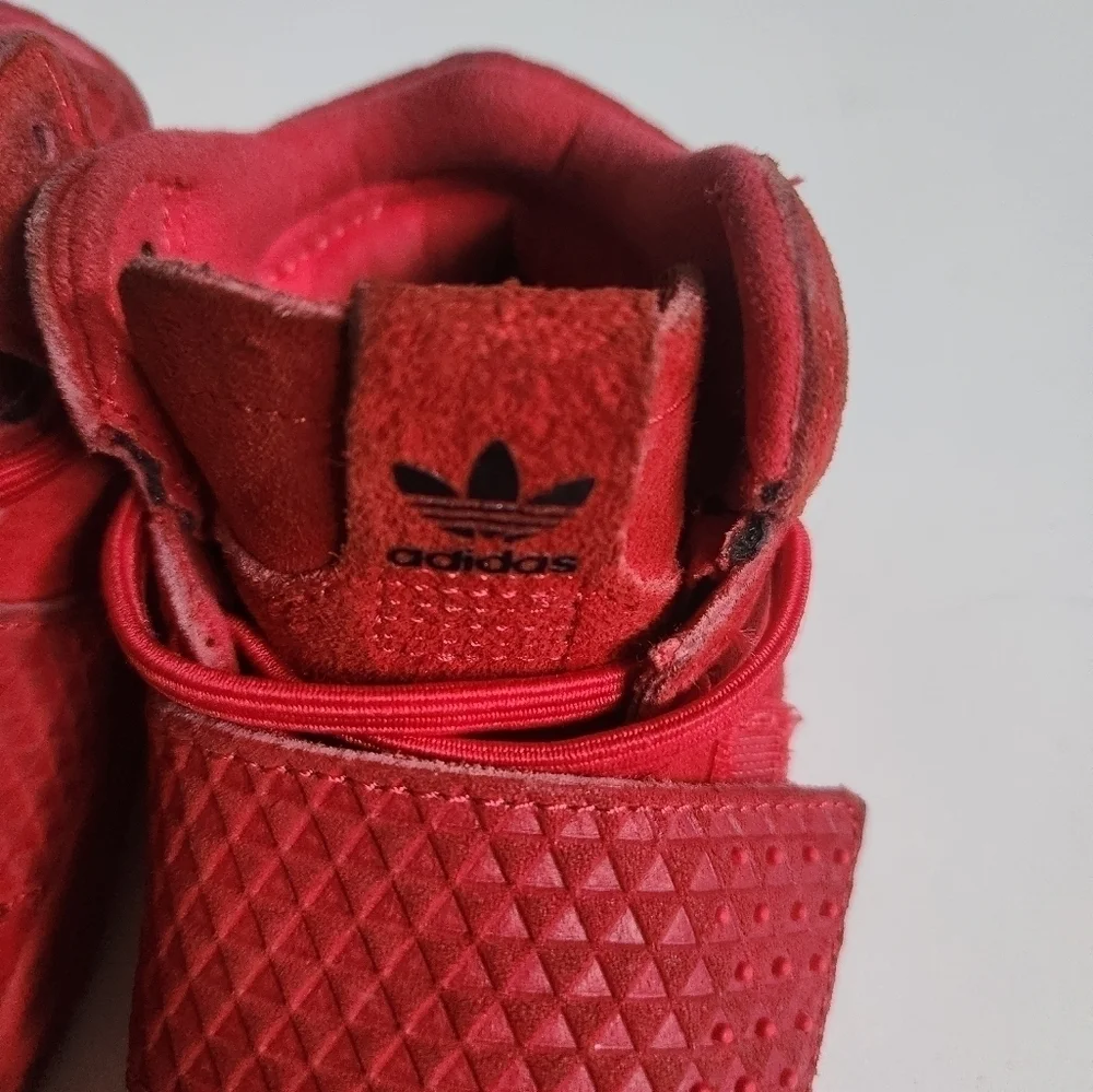 ADIDAS | Tubular Invader suede sneakers red sz 6